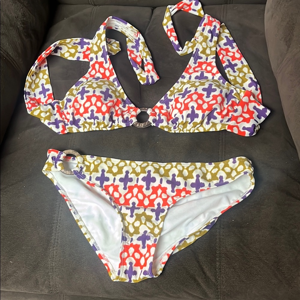 Colorful Patterned Bikini Set